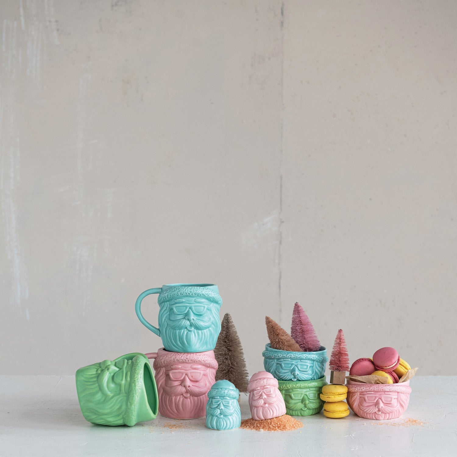 Hipster Santa in Sunglasses Ceramic Coffee Mug - Merry May