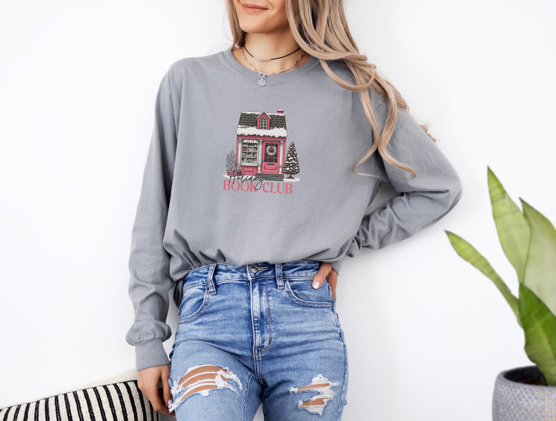Holiday Book Club Long - Sleeve T-shirt - Merry May