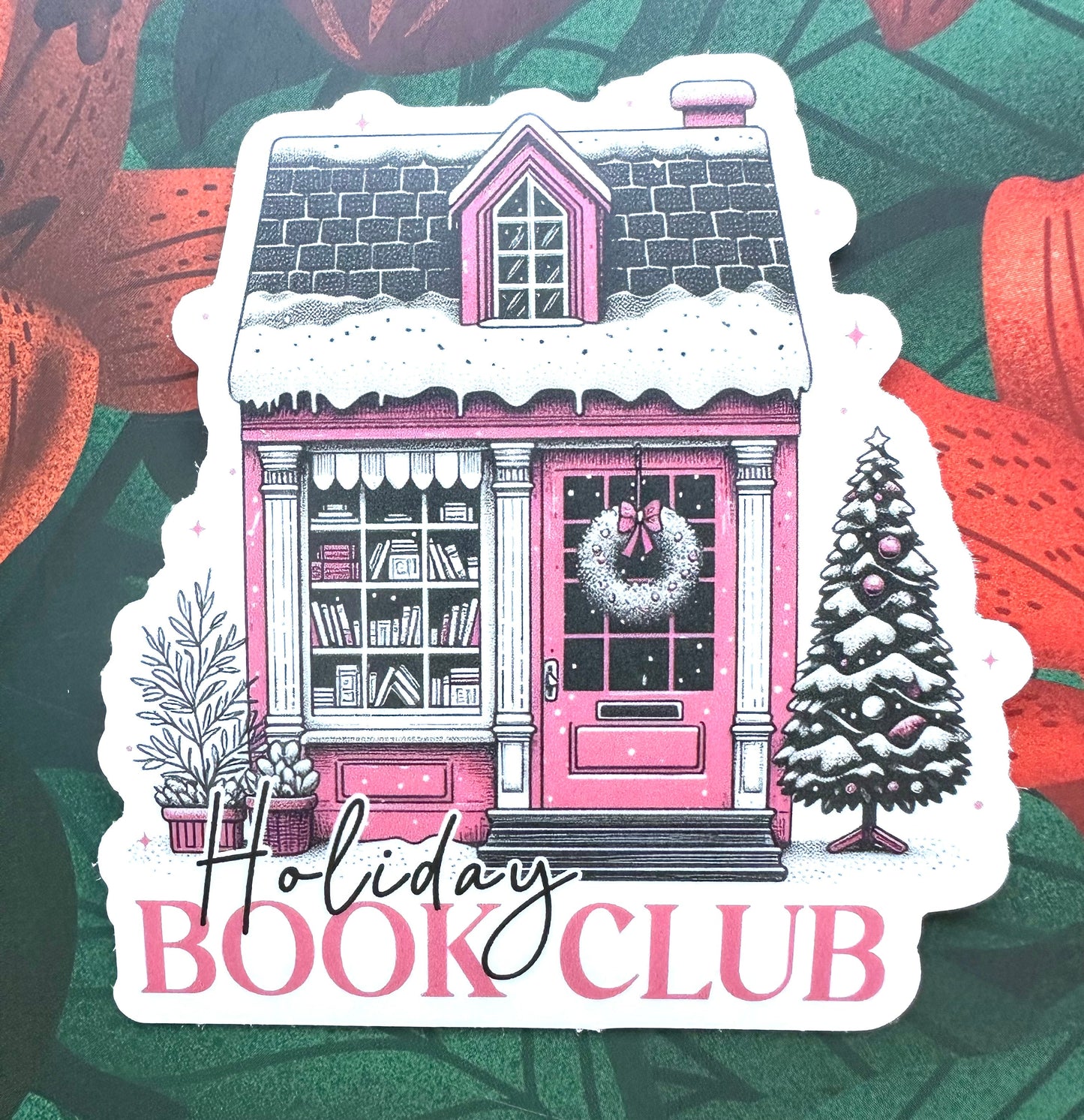Holiday Book Club Sticker, 2.8" x 3.0" - Merry May