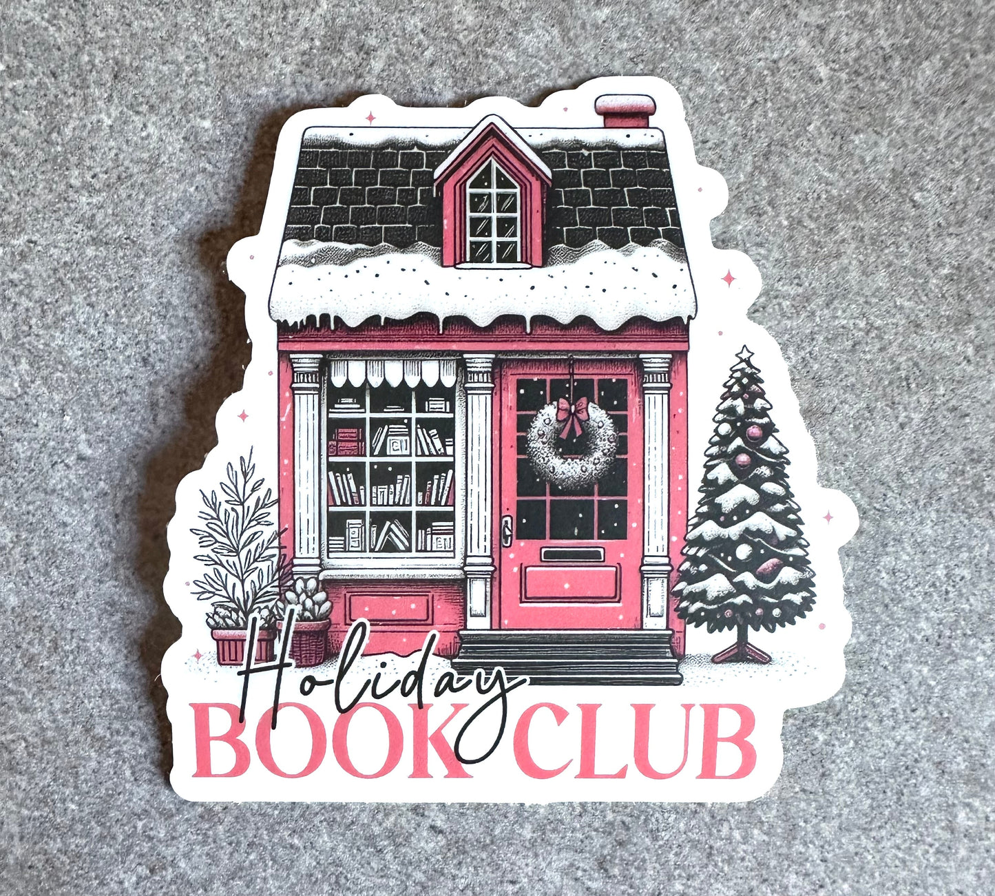 Holiday Book Club Sticker, 2.8" x 3.0" - Merry May