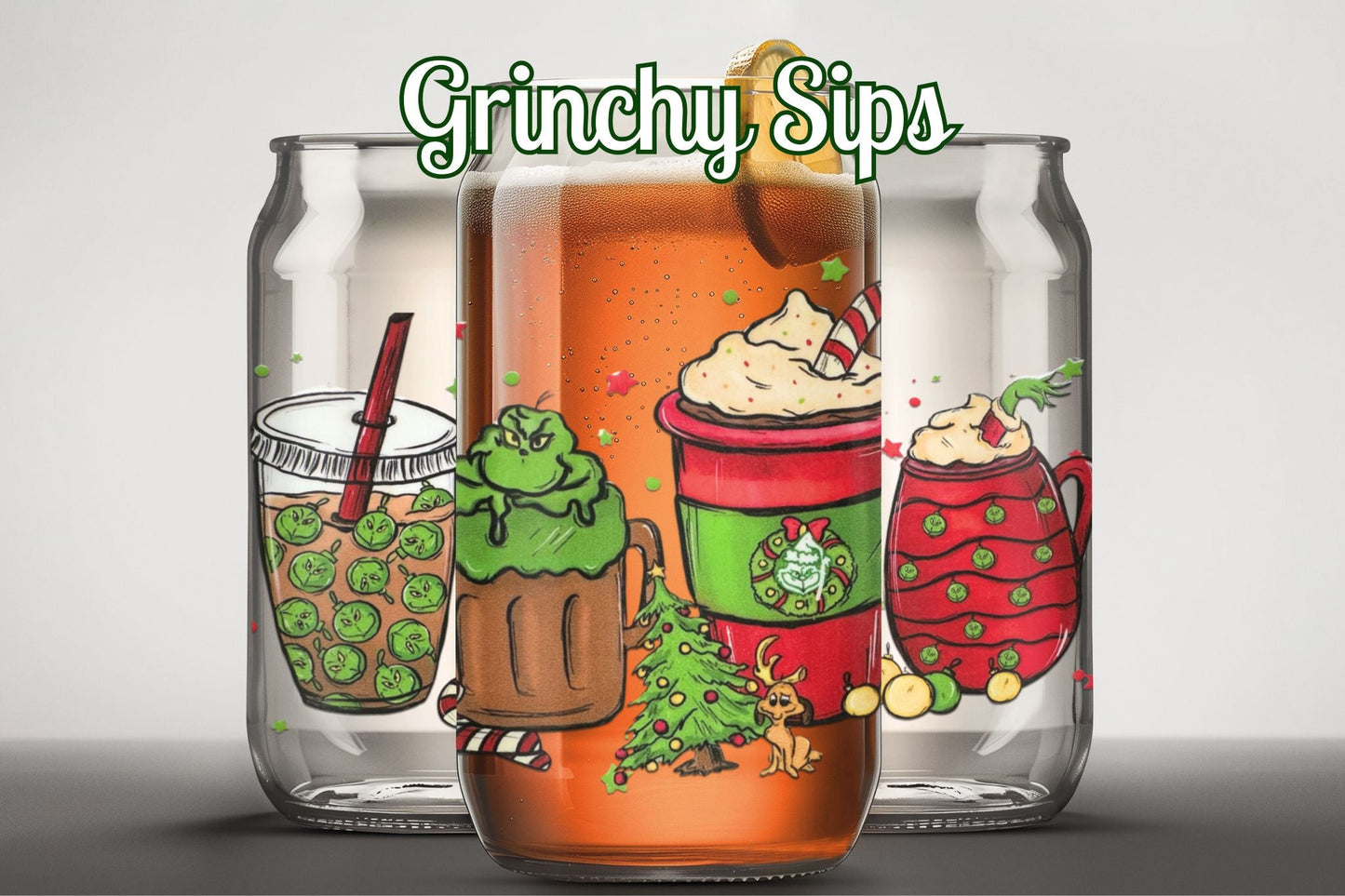 Holiday Sips 16 oz. Glass Cup - Merry May