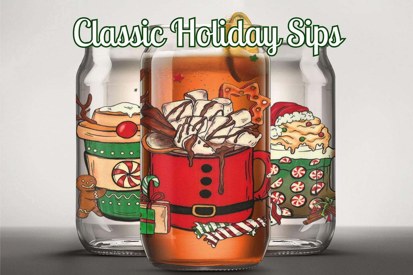 Holiday Sips 16 oz. Glass Cup - Merry May