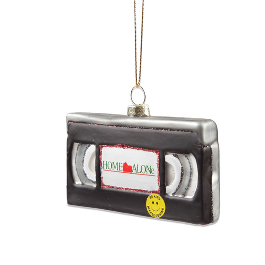 Home Alone Movie VHS Tape Glass Ornament - Merry May