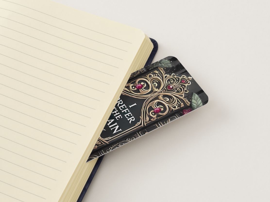 I Prefer the Villain Glossy Double - Sided Bookmark, 2” x 6” - Merry May