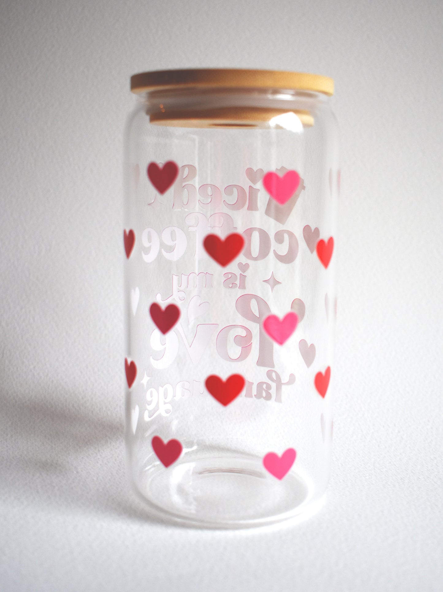 Iced Coffee is my Love Language 16 oz. Glass Cup - Merry May