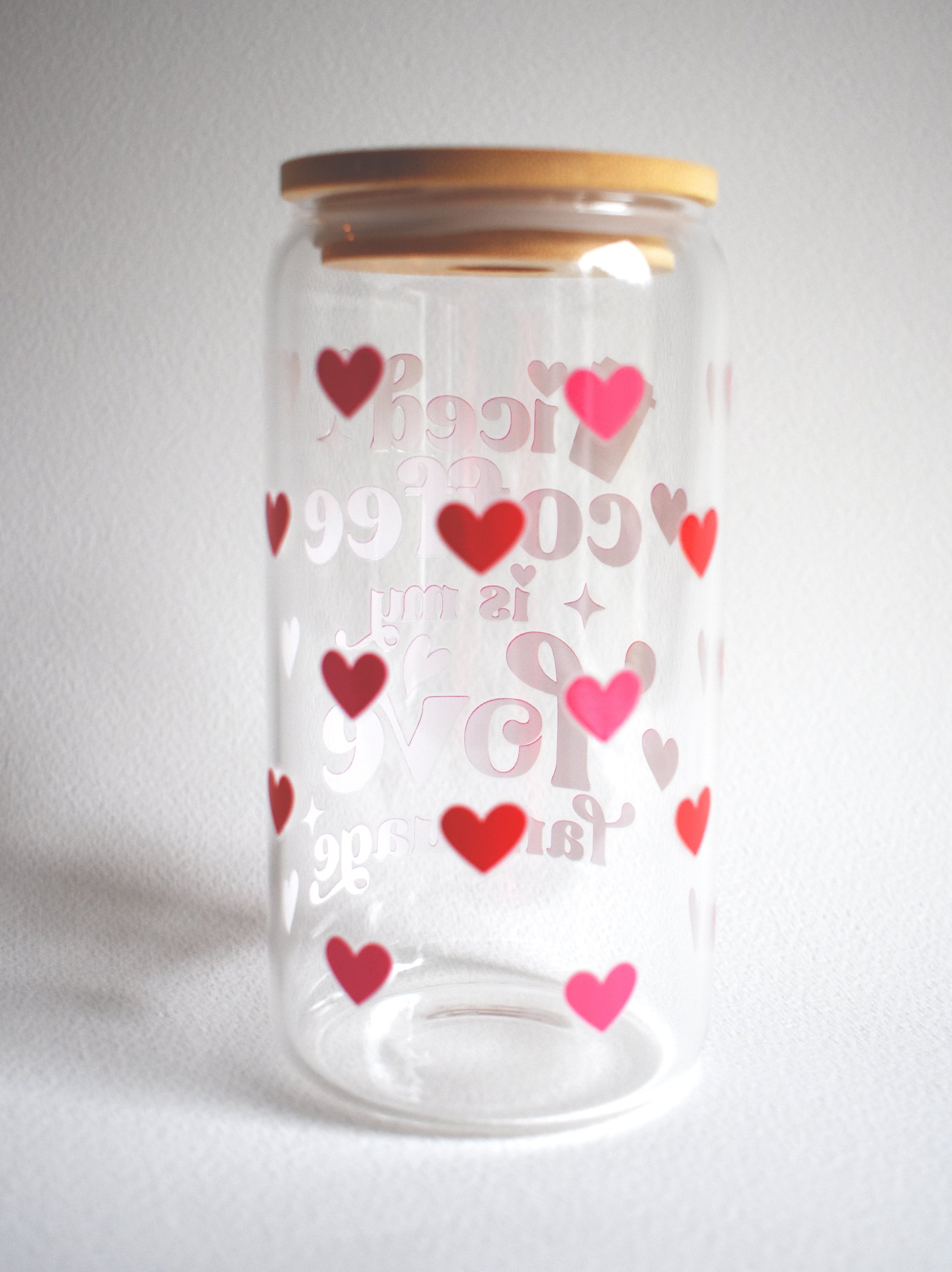 Iced Coffee is my Love Language 16 oz. Glass Cup - Merry May