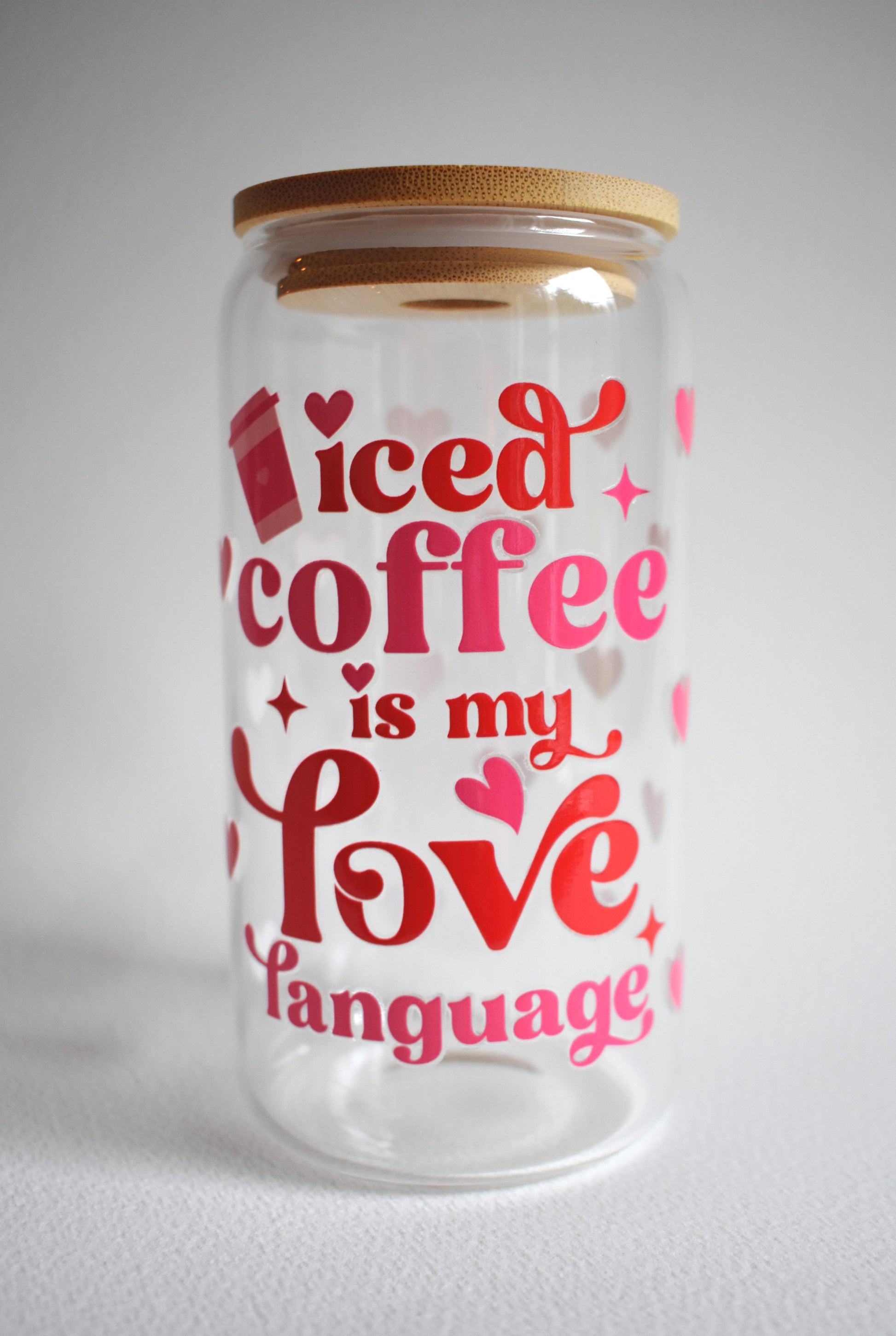 Iced Coffee is my Love Language 16 oz. Glass Cup - Merry May