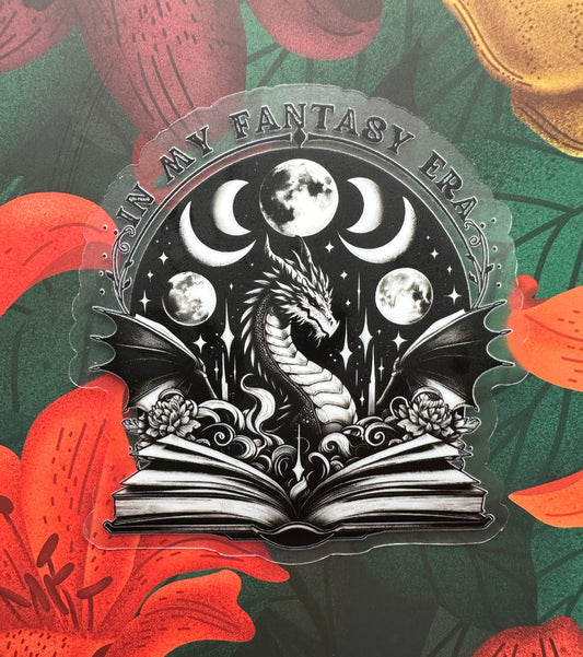 In My Fantasy Era Clear Transparent Vinyl Sticker, 2.8" x 3.0" - Merry May