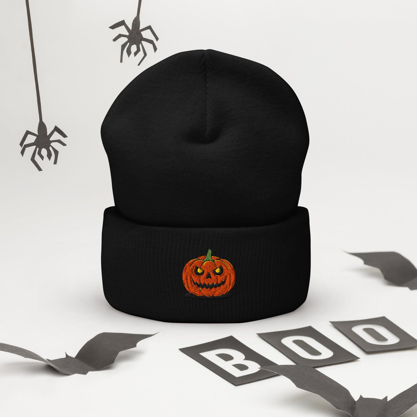 Jack O'Lantern Embroidered Beanie - Merry May