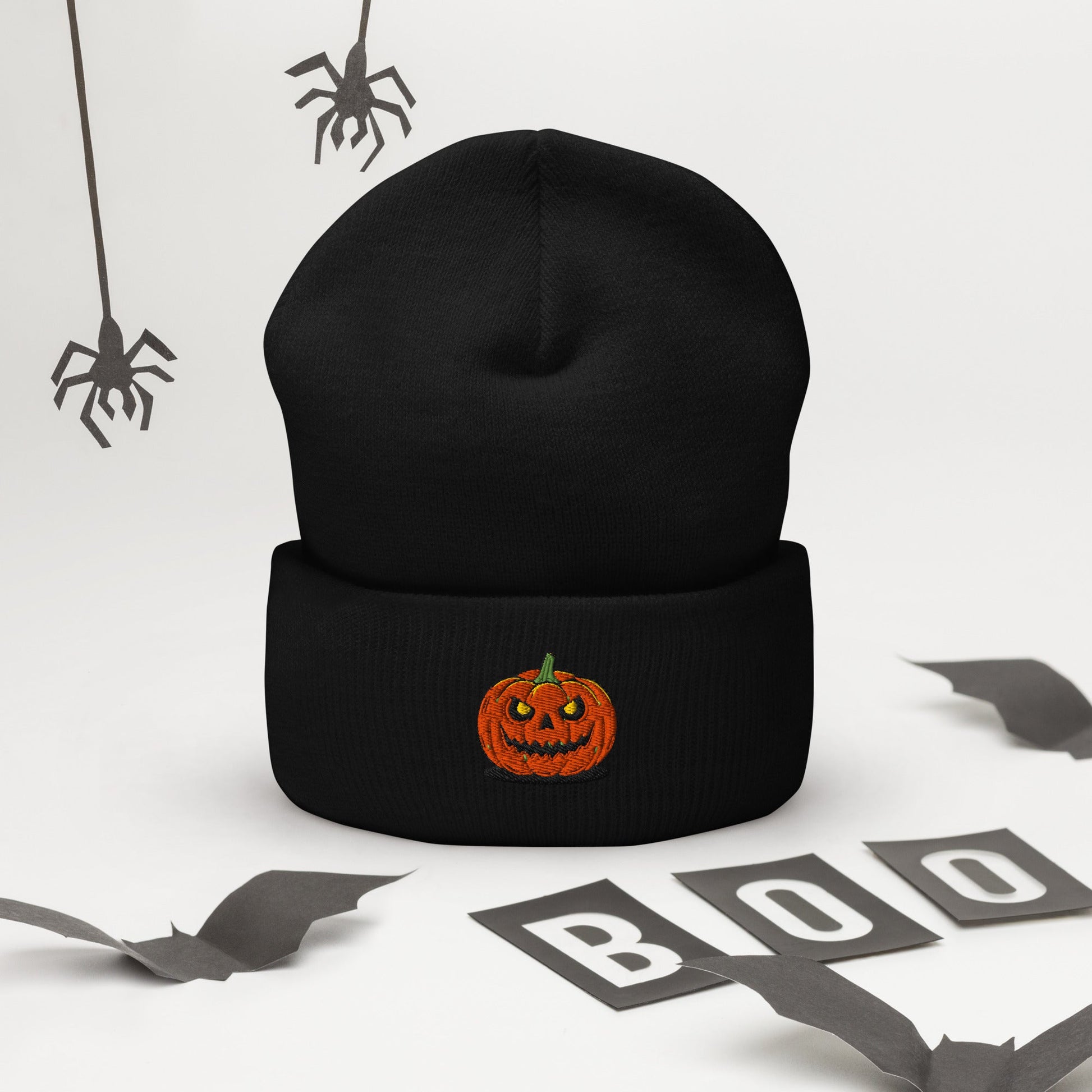 Jack O'Lantern Embroidered Beanie - Merry May
