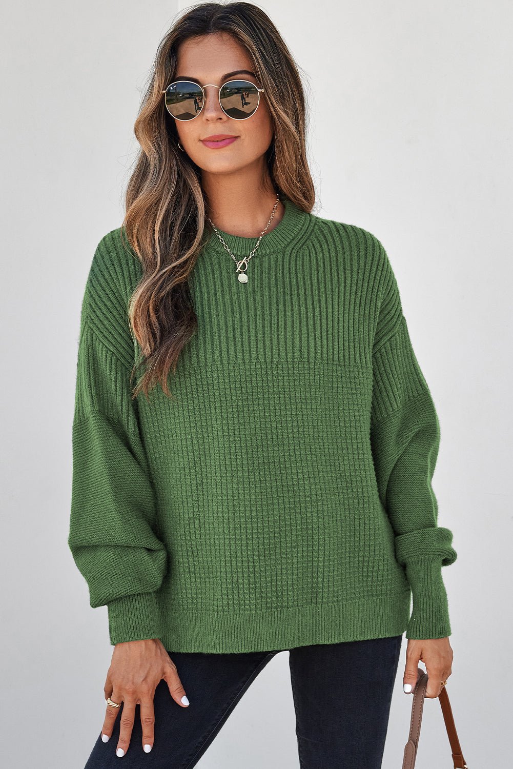 Julietta Mixed Textured Knitted Sweater - Merry May