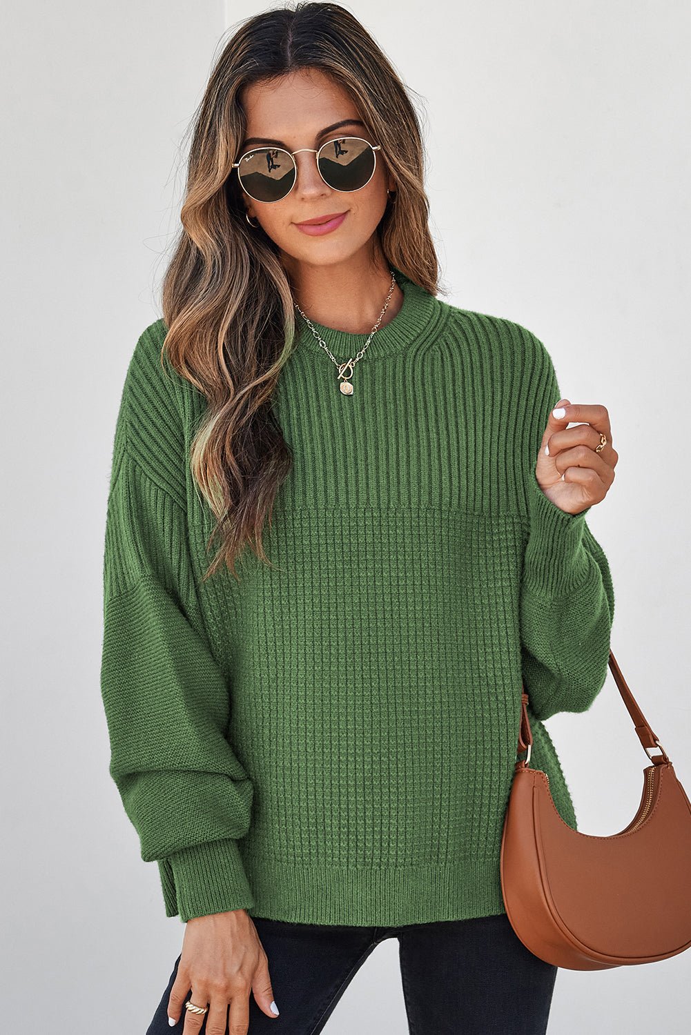 Julietta Mixed Textured Knitted Sweater - Merry May