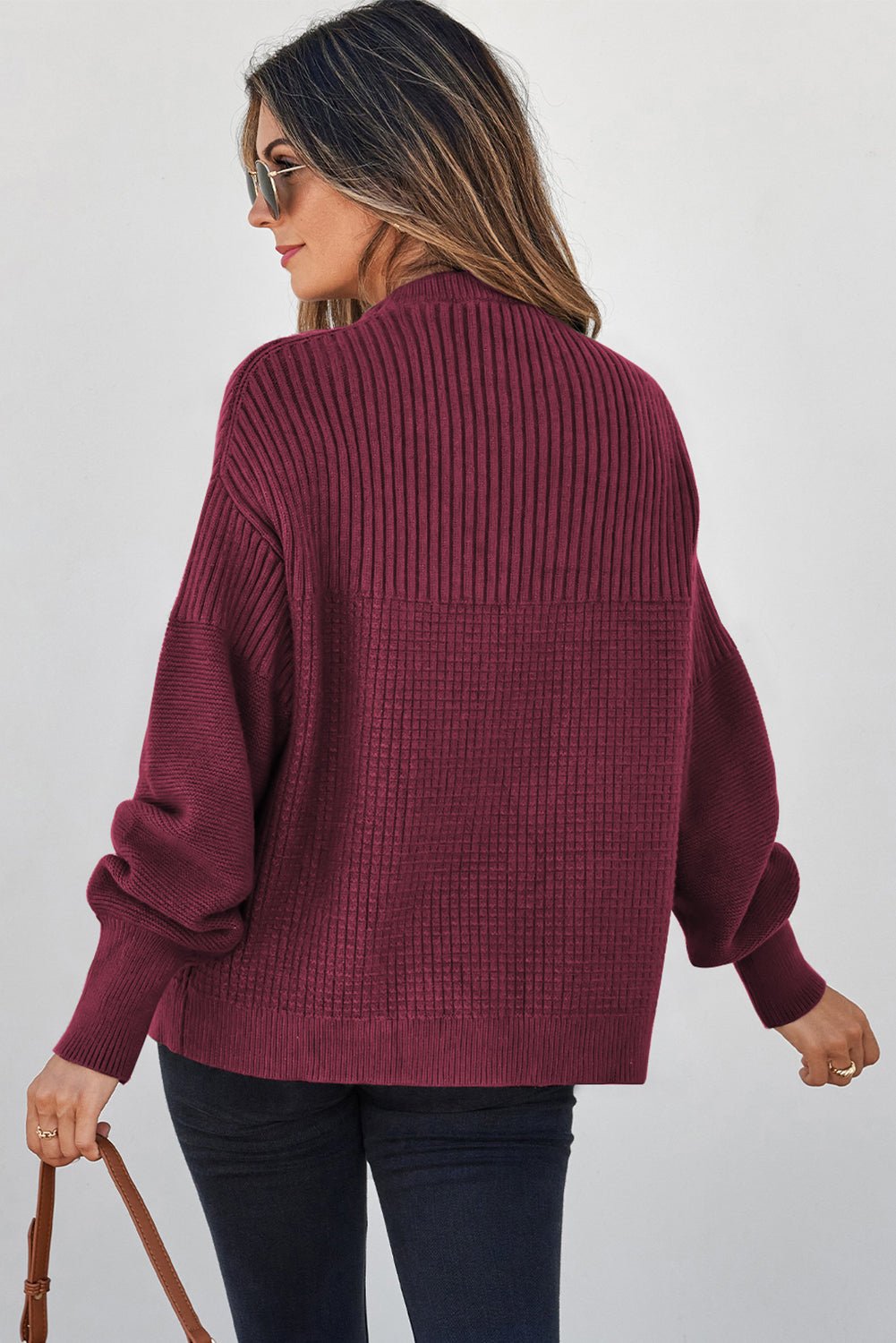 Julietta Mixed Textured Knitted Sweater - Merry May