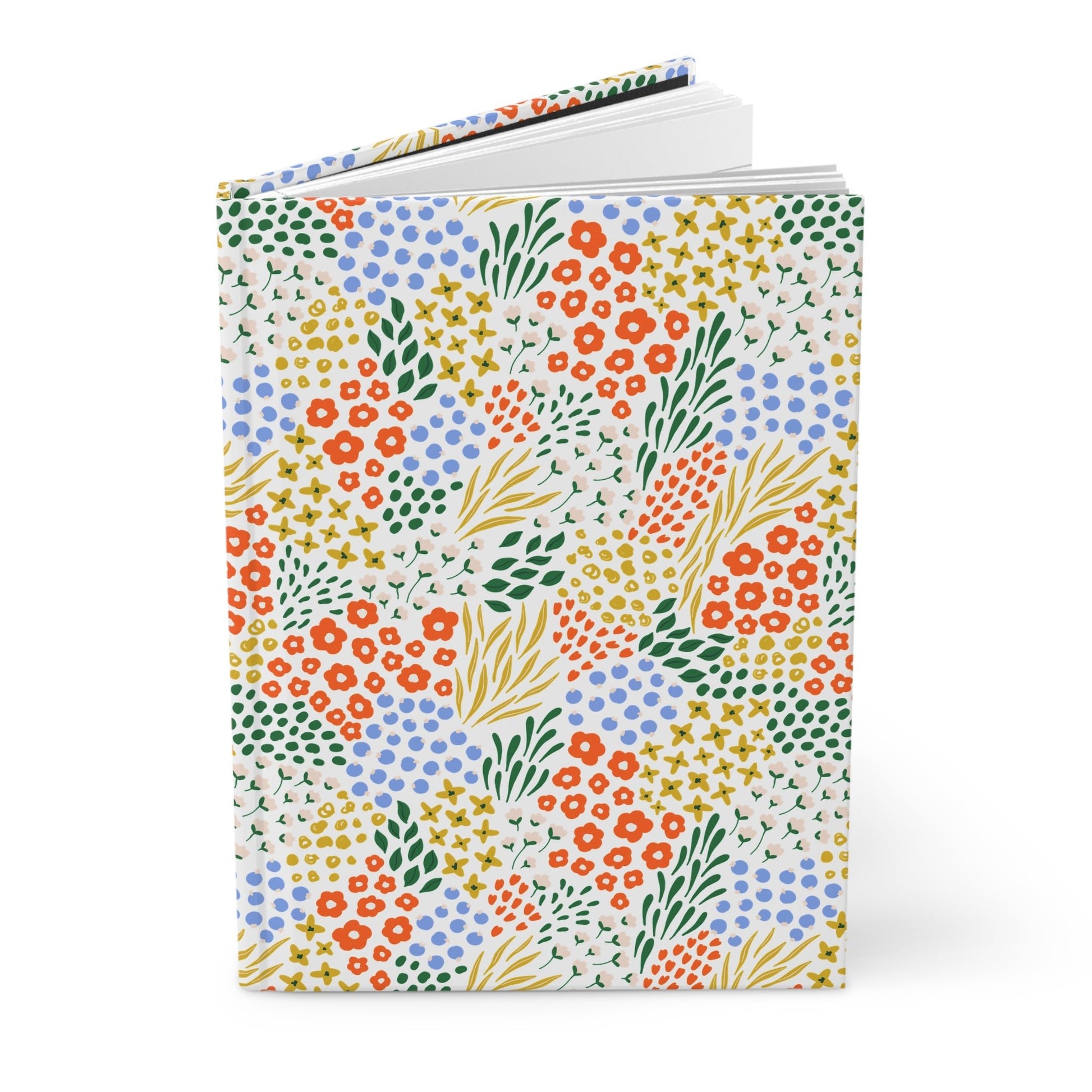 Light Winter Floral Matte Hardcover Journal, 5.75" x 8" - Merry May