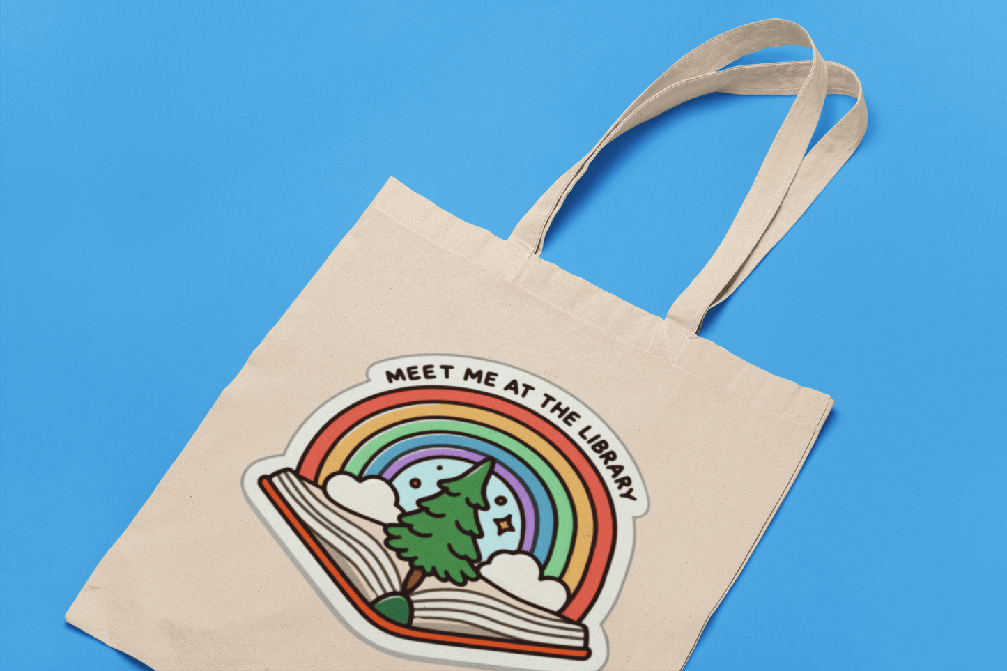 Meet Me at the Library Tote Bag - Merry May