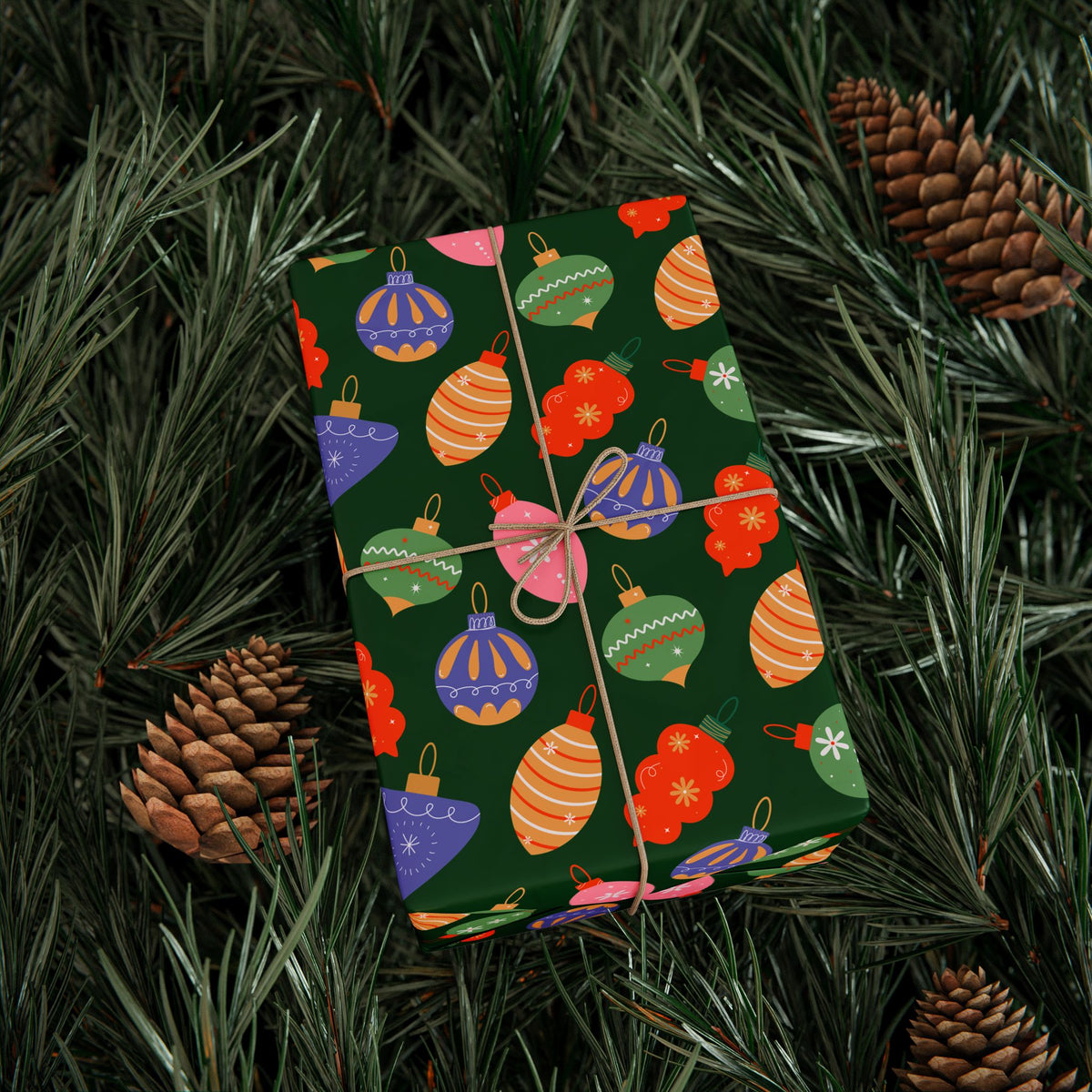 Vintage Ornaments Wrapping Paper Roll