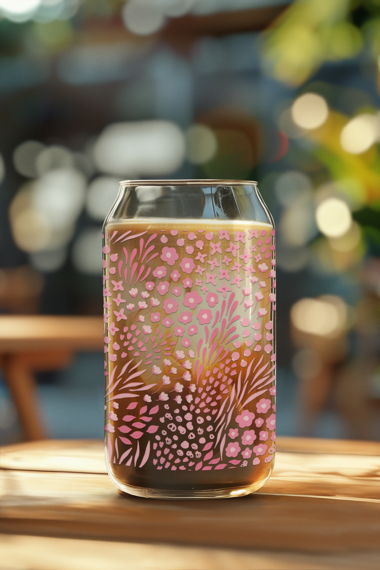 Special Edition: Blush Floral 16 oz. Glass Cup