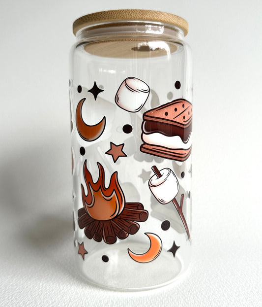 More S'mores 16oz. Glass Cup - Merry May