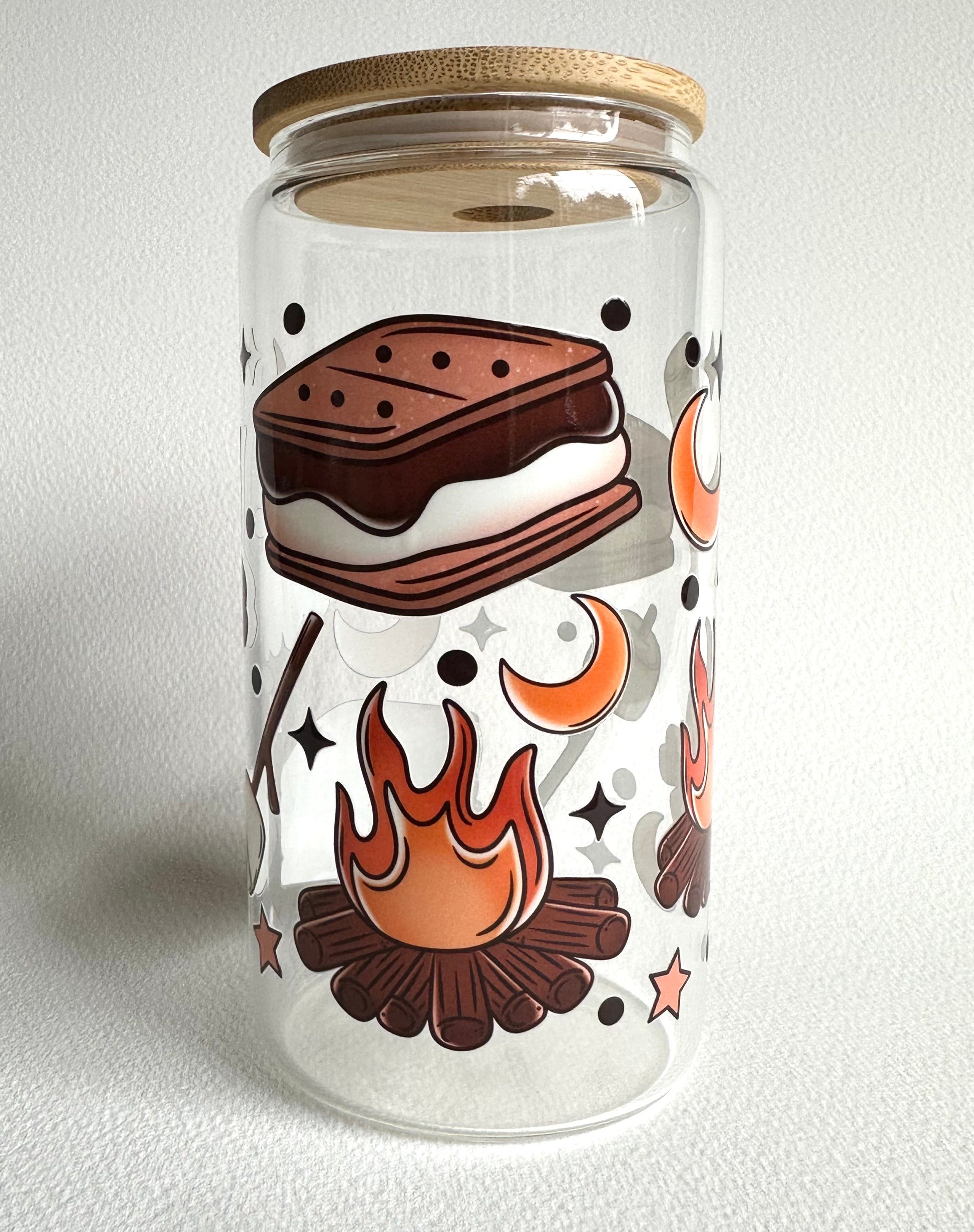 More S'mores 16oz. Glass Cup - Merry May