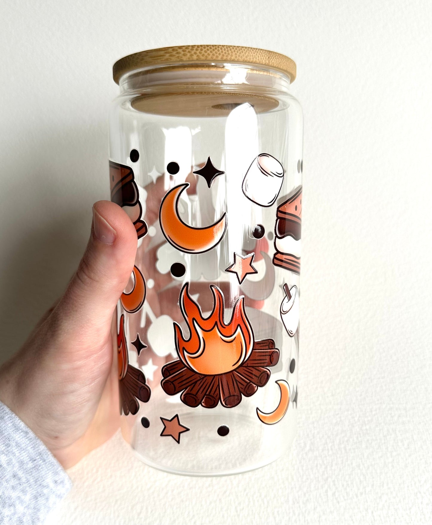 More S'mores 16oz. Glass Cup - Merry May