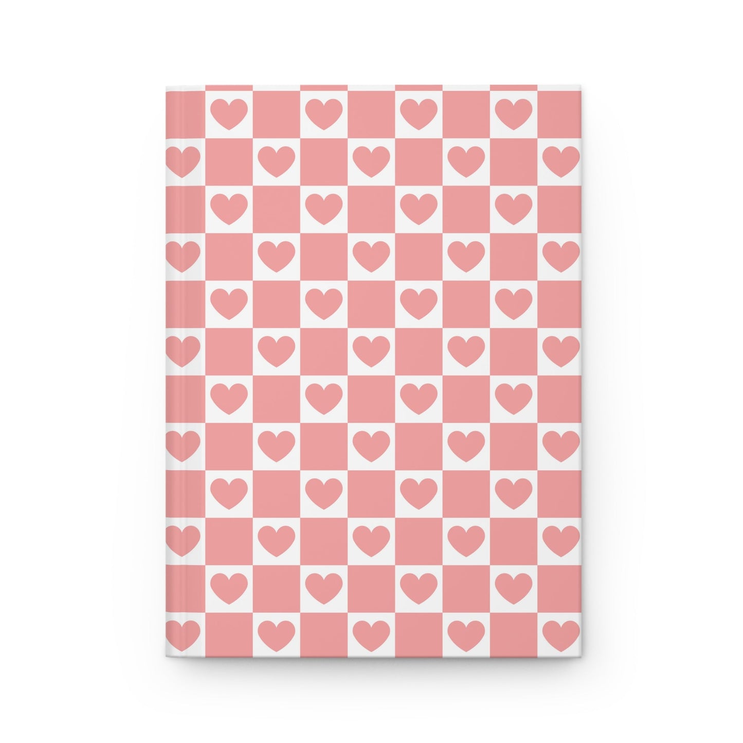 Pink Heart Grid Matte Hardcover Journal, 5.75" x 8" - Merry May