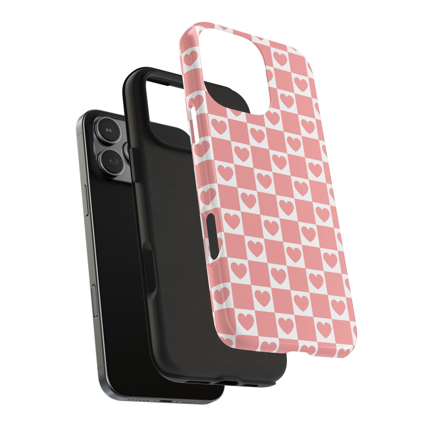 Pink Heart Grid Tough Case for iPhone®