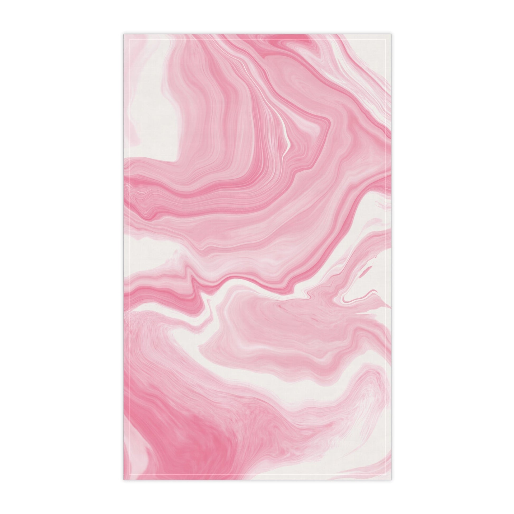 Pink Marble Swirl Tea Towel, 18” x 30” - Merry May