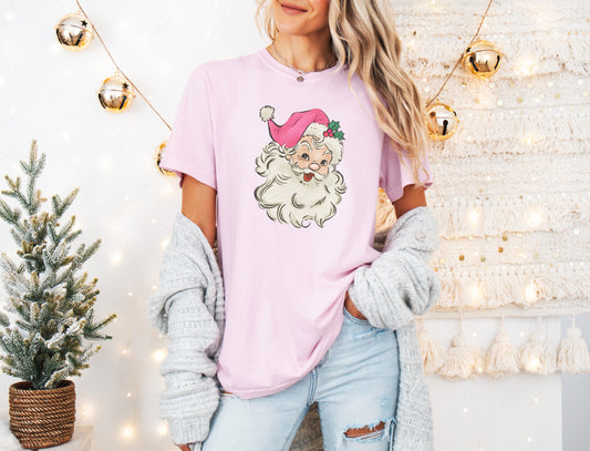 Pink Santa Hat T-shirt