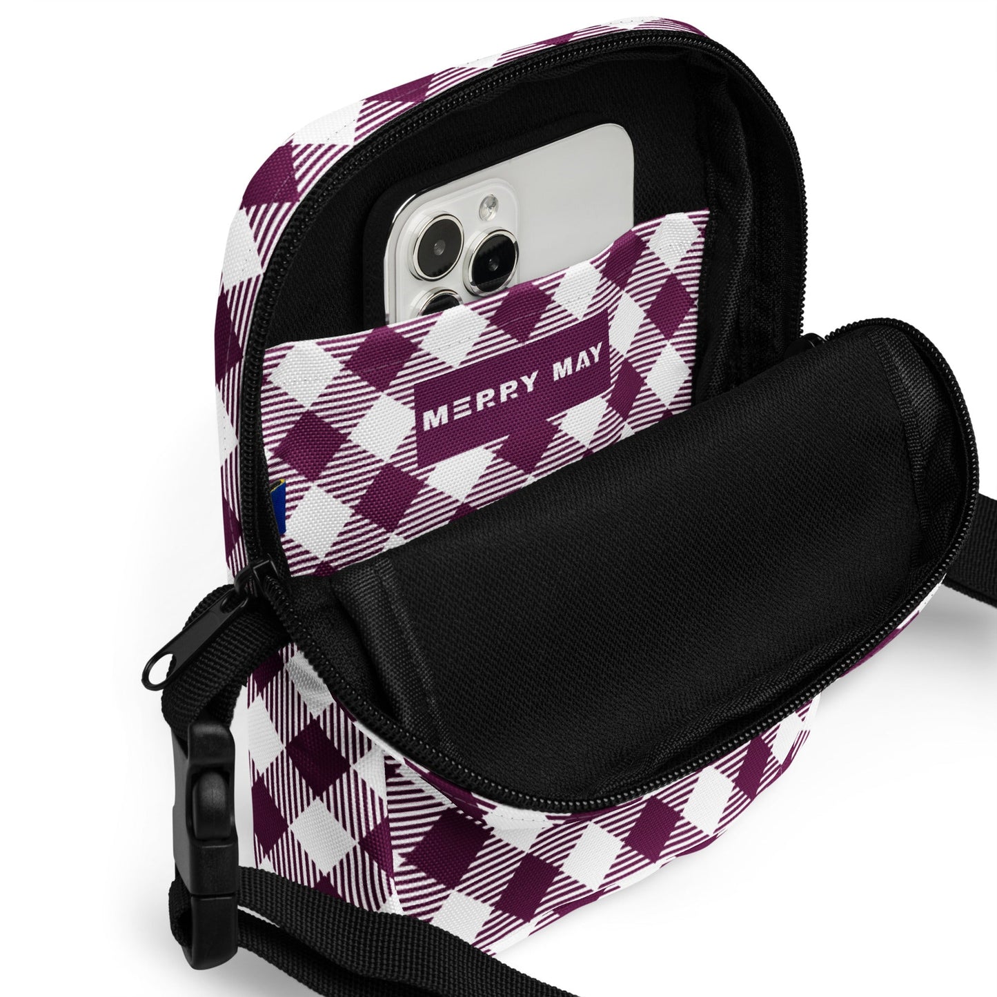 Plum Plaid Crossbody Bag - Merry May