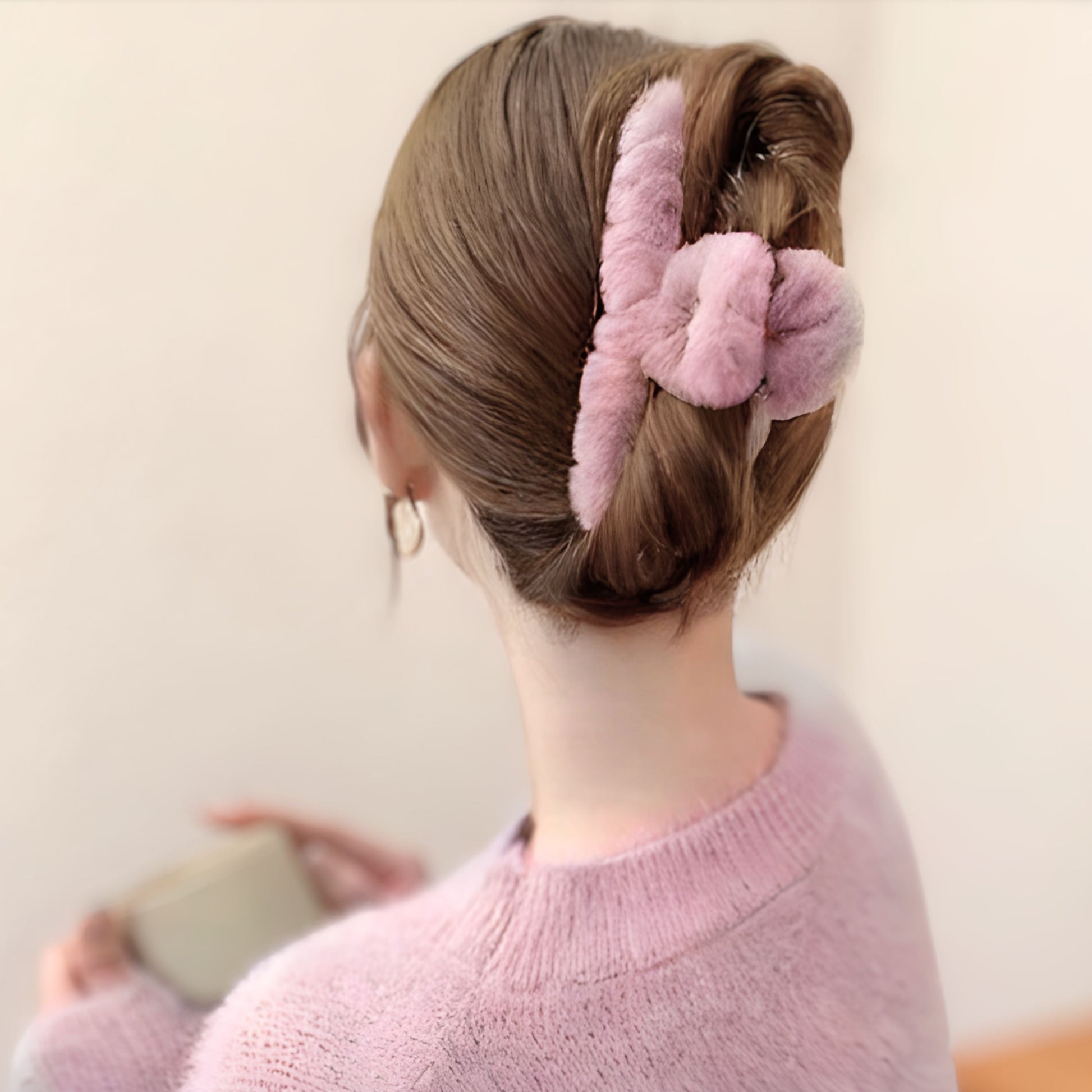 Plush Pastel Faux Fur Hair Claw - Merry May