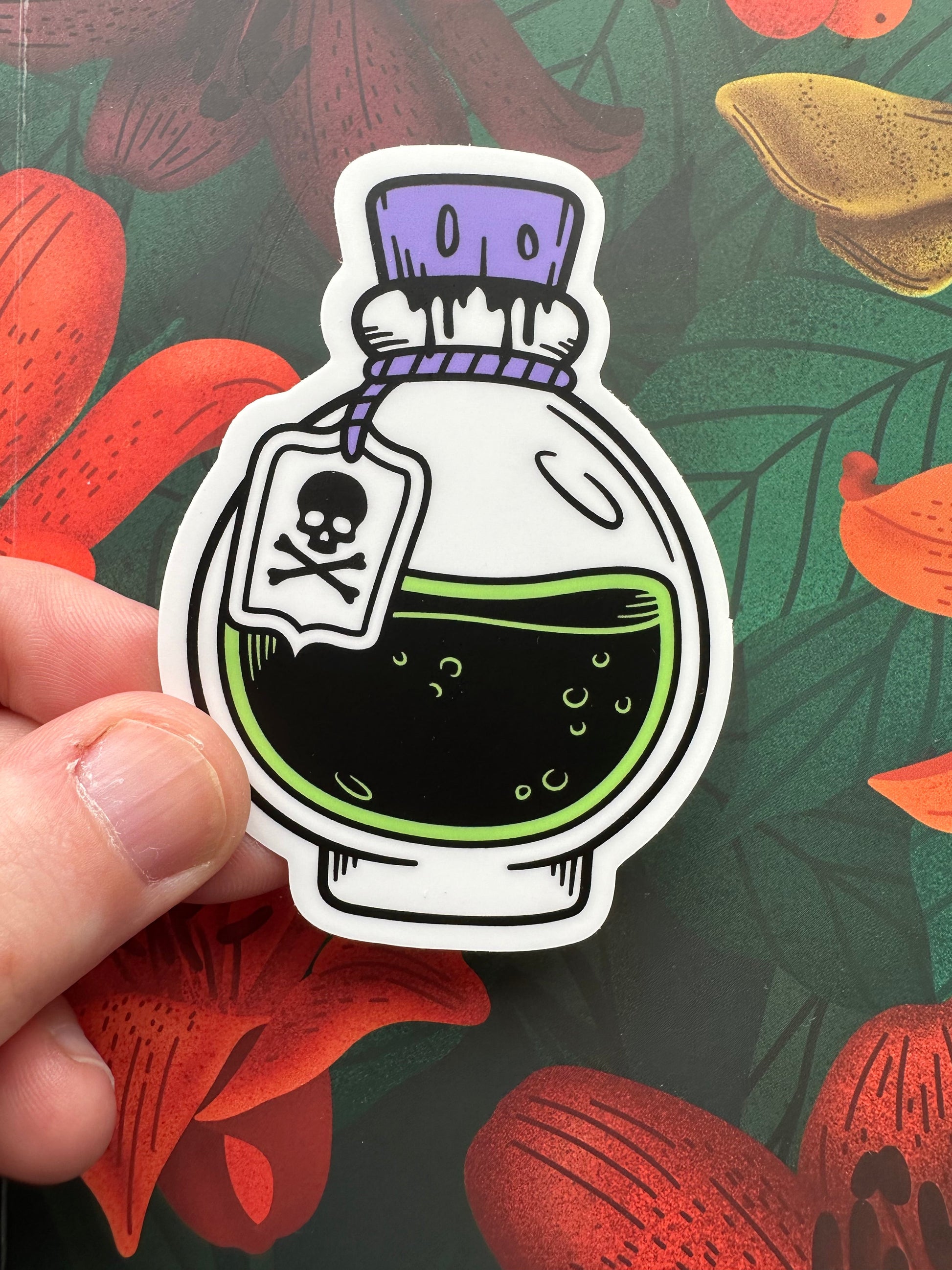 Poison Potion Vinyl Sticker, 2.8” x 3.0” - Merry May