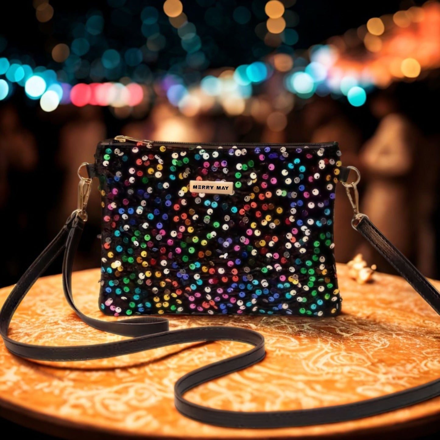 Prism Pop Sequin Crossbody Clutch - Merry May