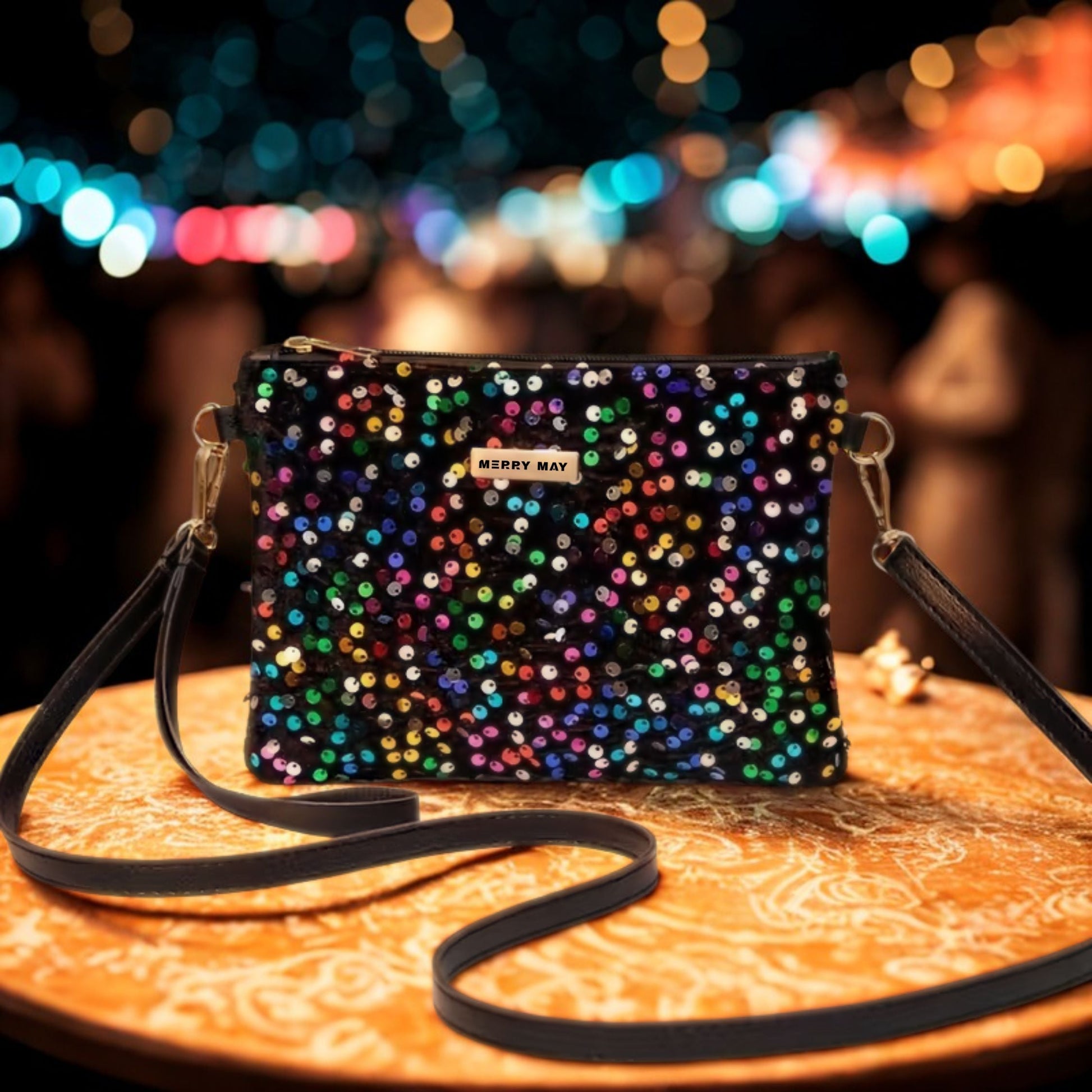 Prism Pop Sequin Crossbody Clutch - Merry May