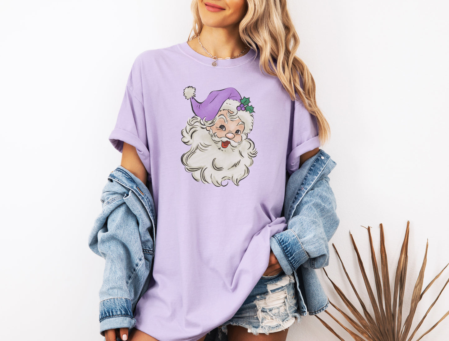 Purple Santa Hat T-shirt - Merry May
