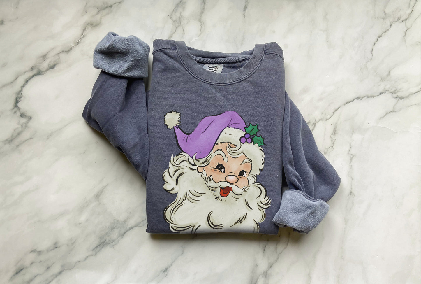 Purple Santa Hat Sweatshirt