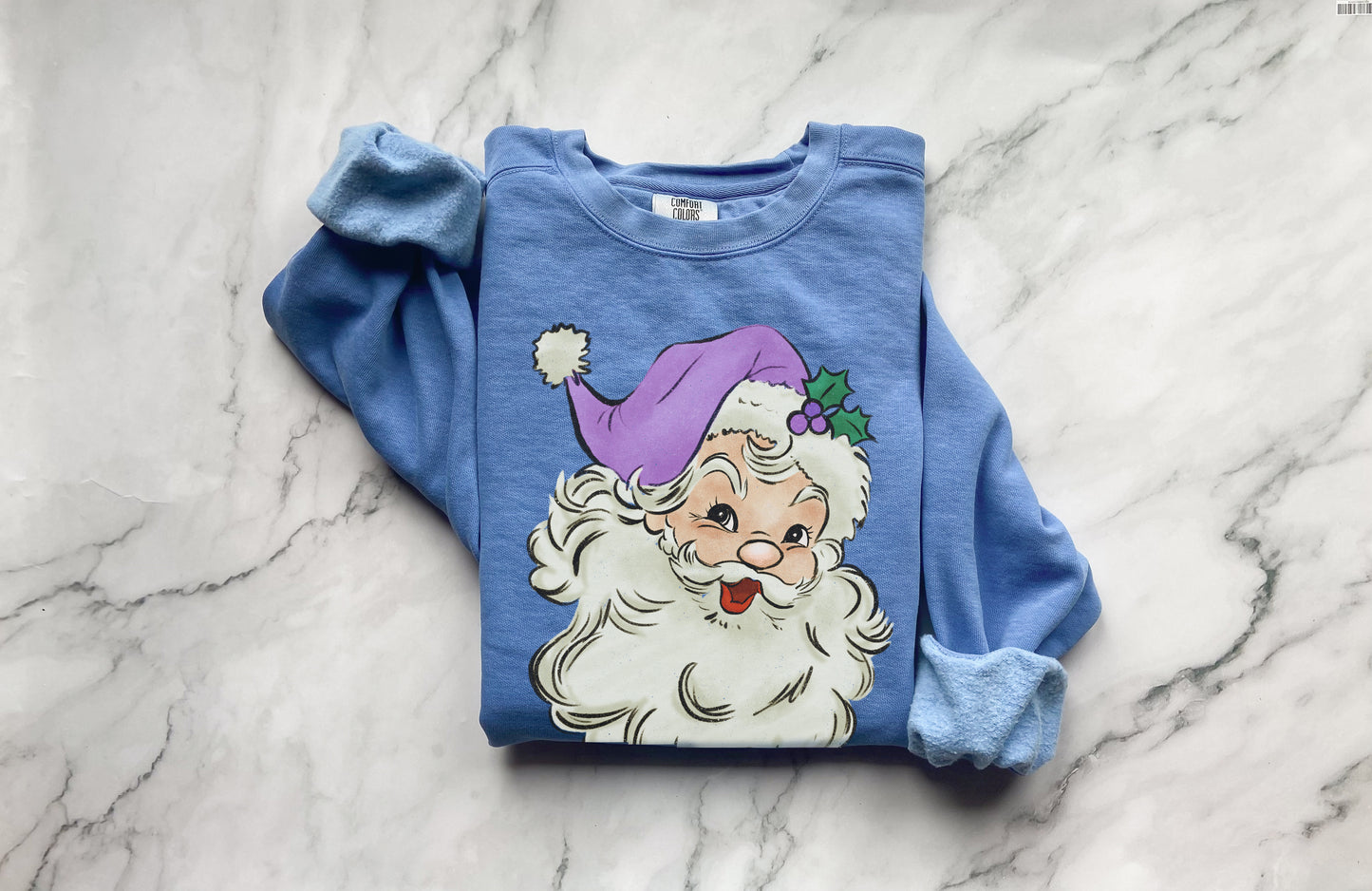 Purple Santa Hat Sweatshirt