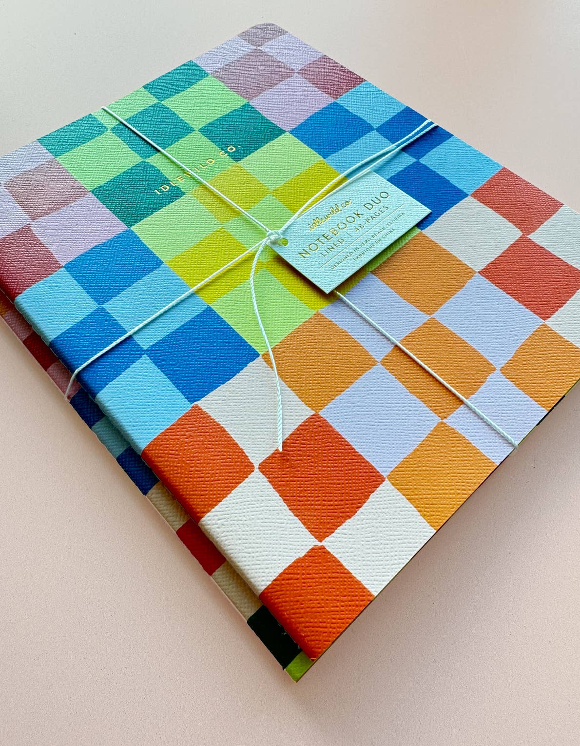 Rainbow Check Notebook Duo - Merry May