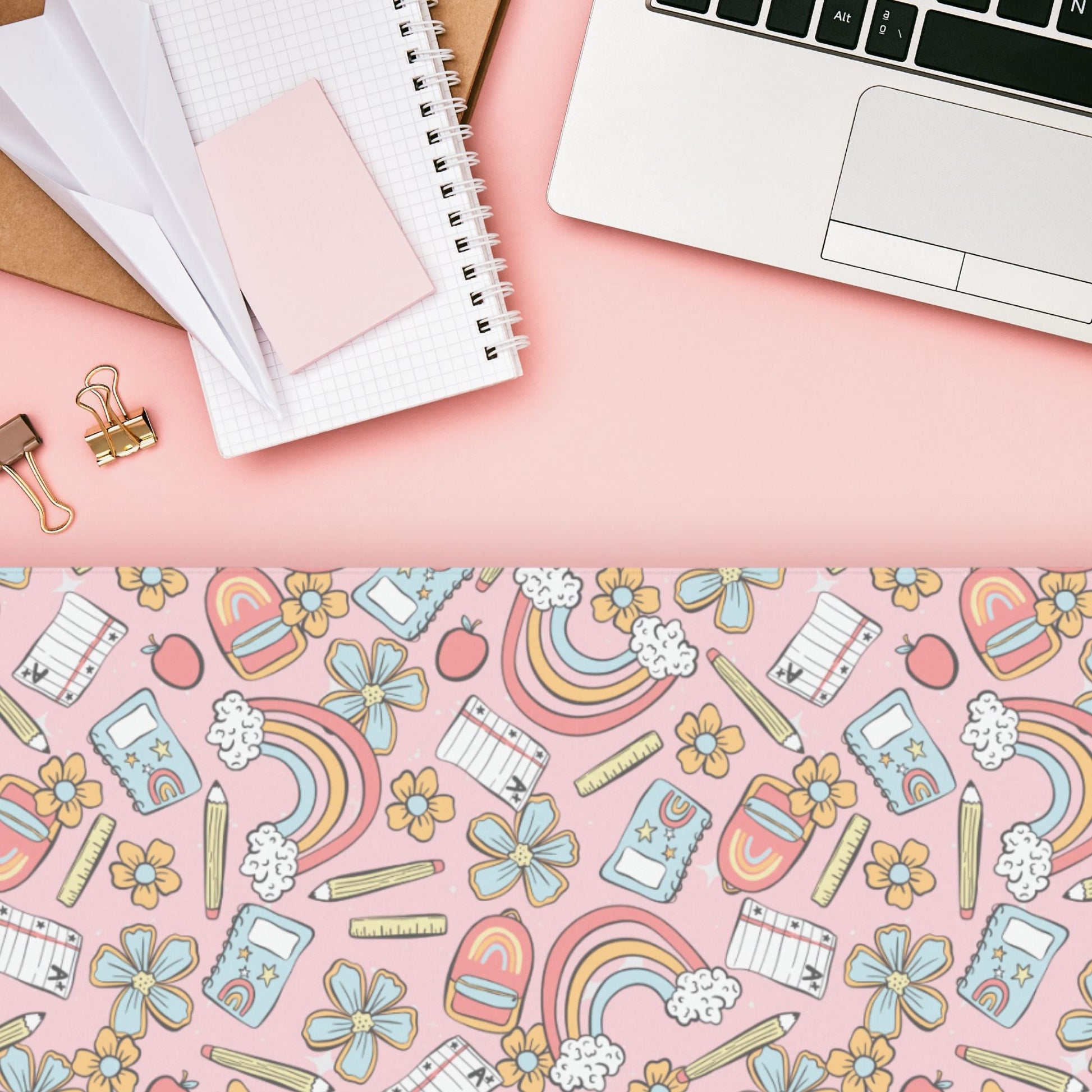 Rainbow Learning Large Desk Mat, 35x16" - Merry May