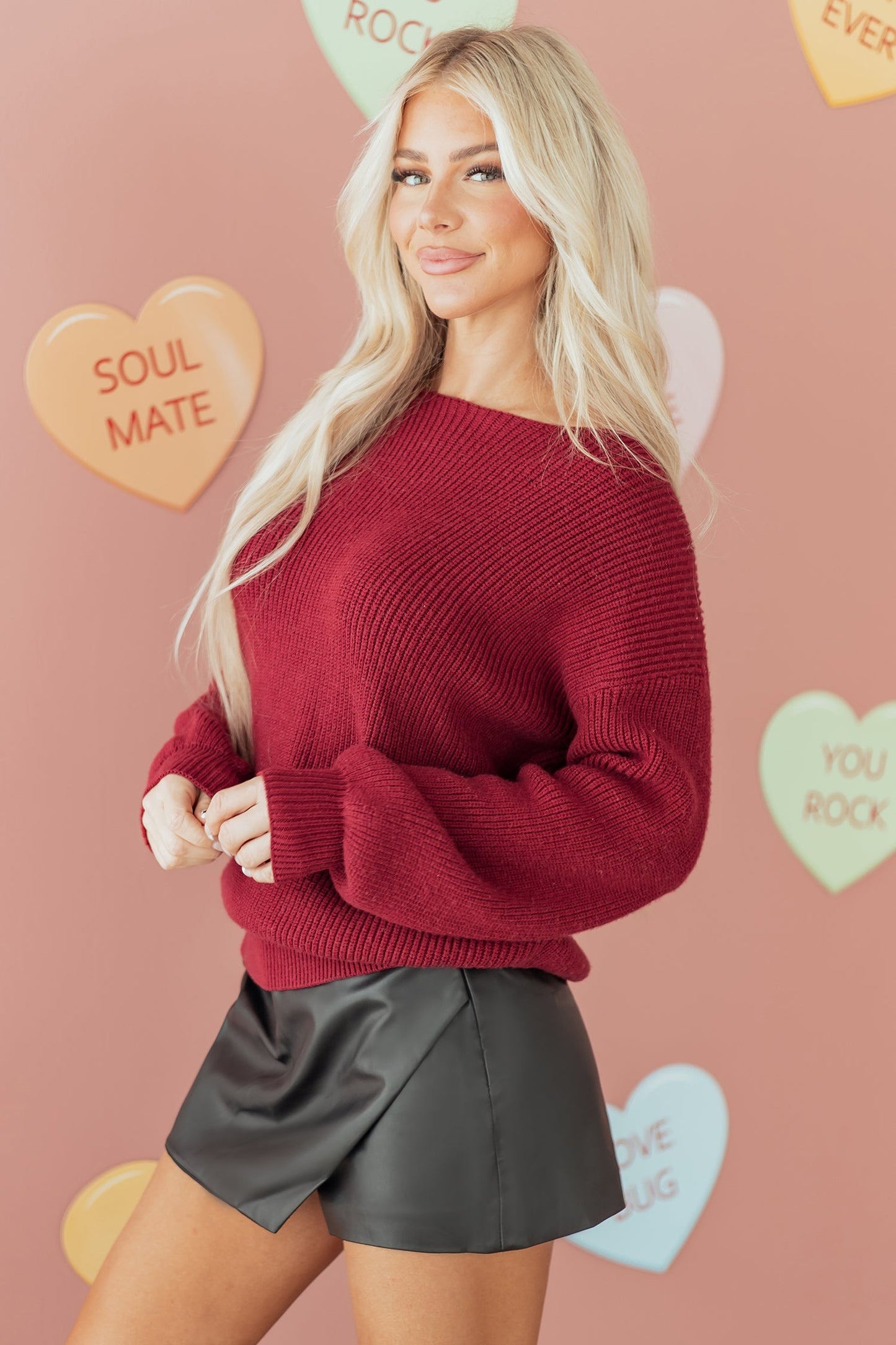 Rosalina Backless Drop Shoulder Sweater - Merry May