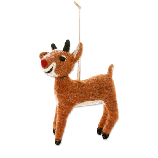 Rudolph Wool Felt Ornament - Merry May