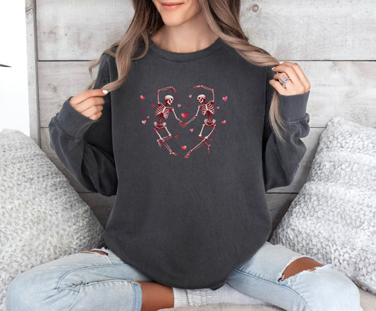Skeletons in Love Sweatshirt - Merry May