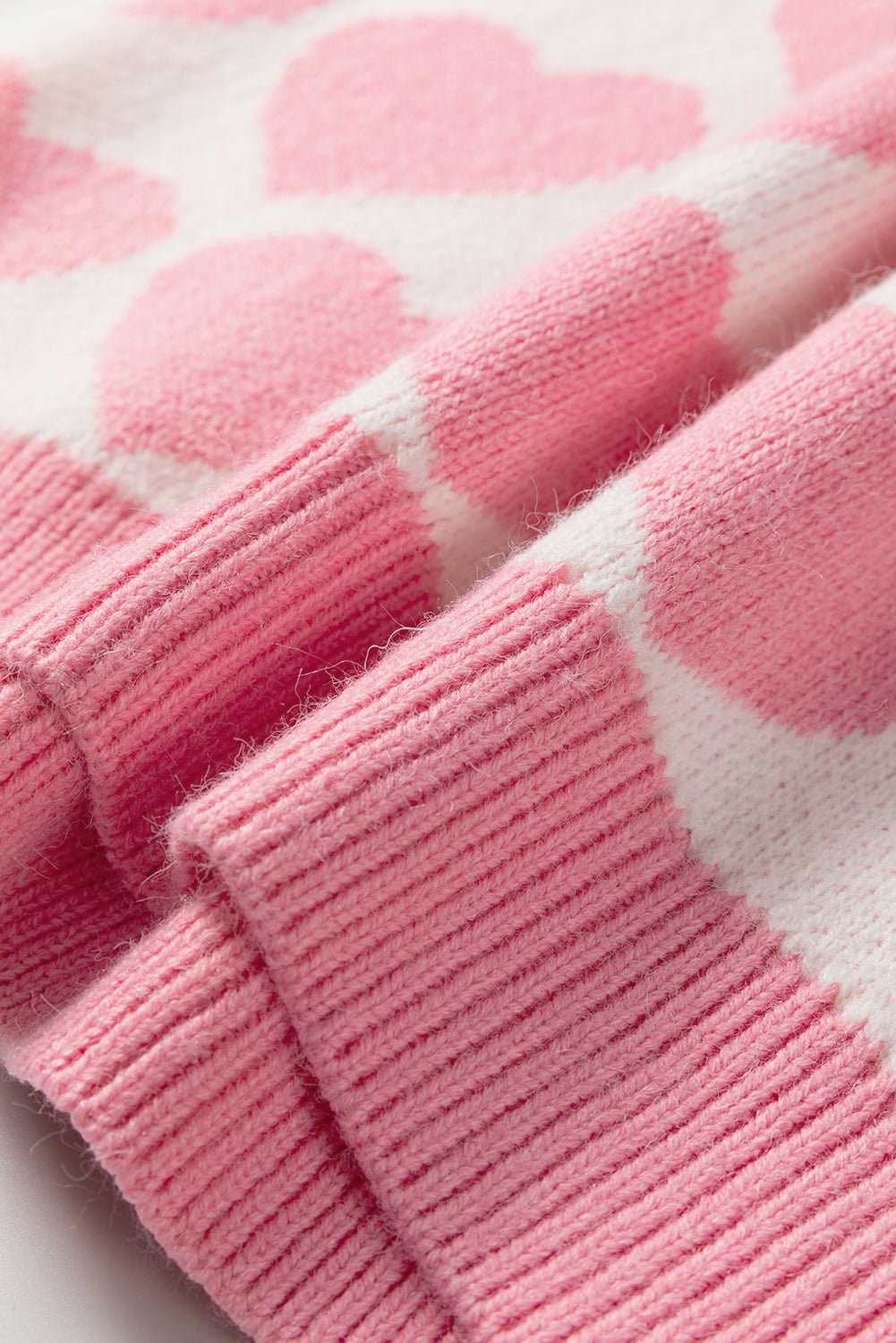 Skylar Heart Print Knit Sweater - Merry May