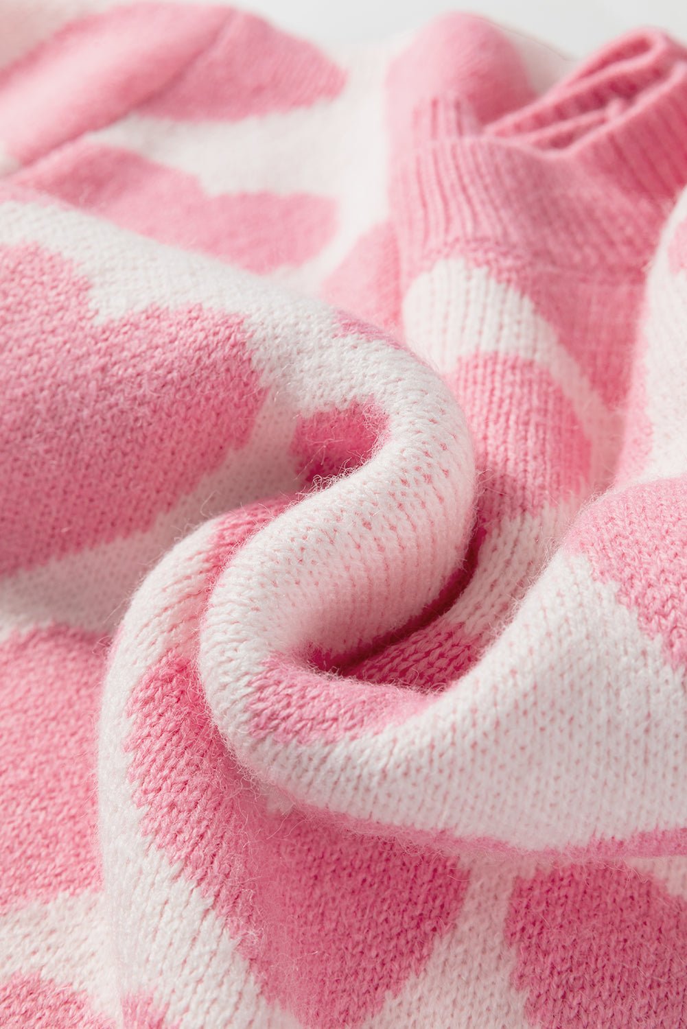 Skylar Heart Print Knit Sweater - Merry May