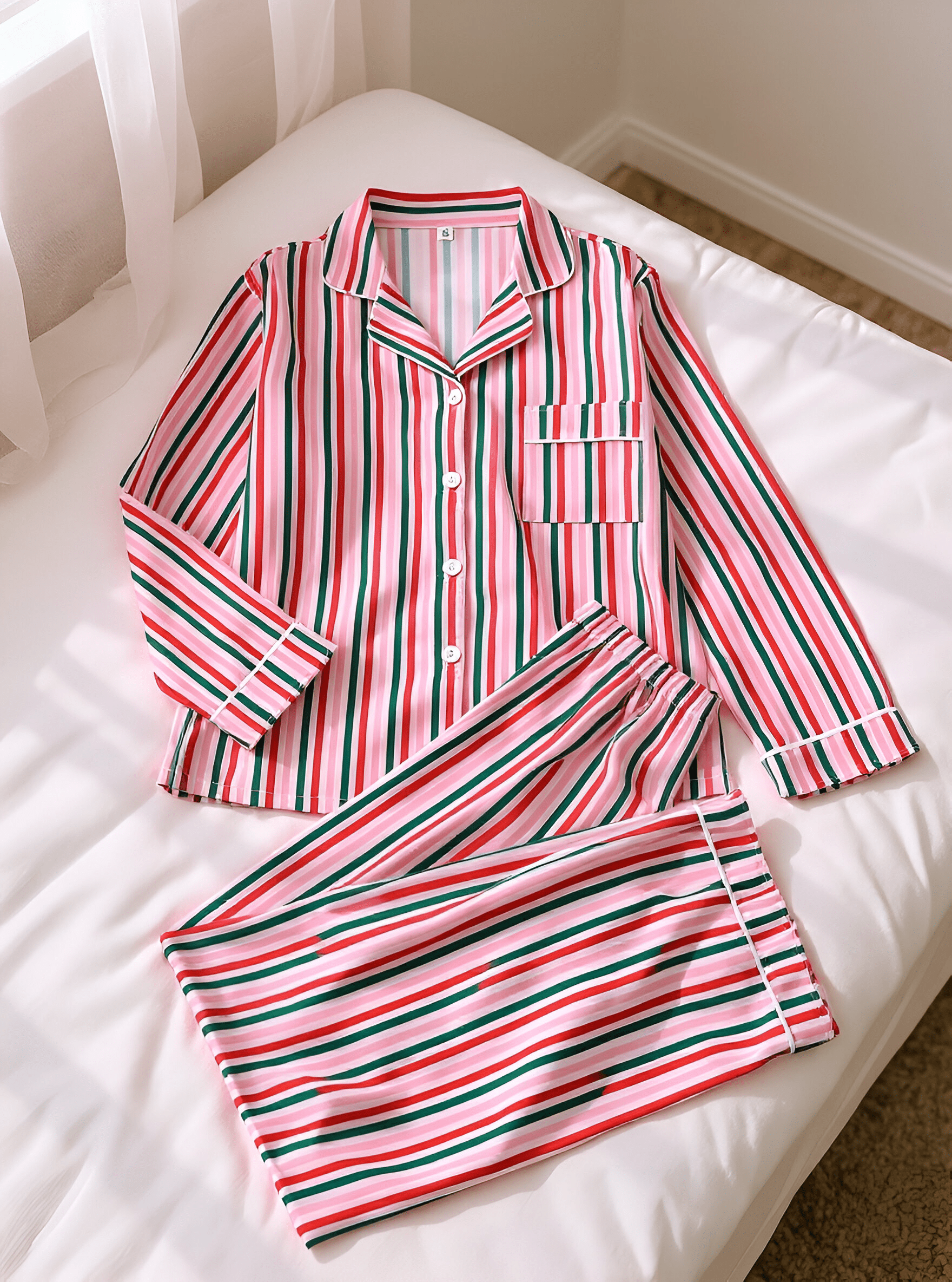 Sleigh All Night Striped Pajamas - Merry May