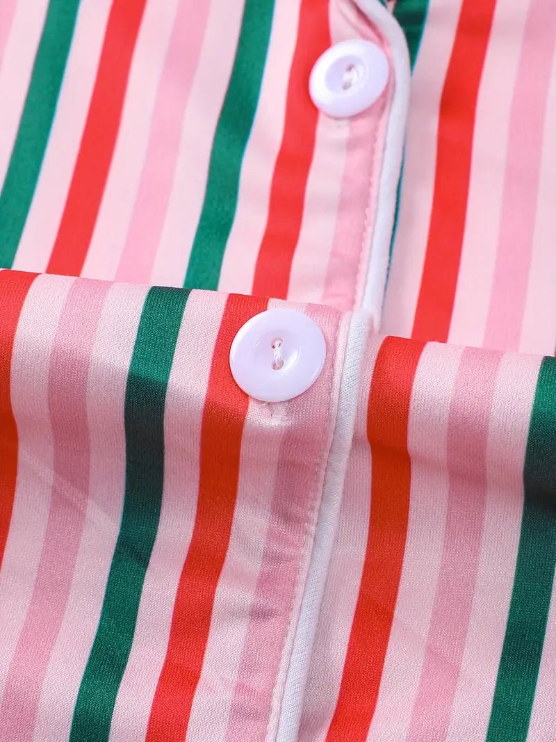 Sleigh All Night Striped Pajamas - Merry May