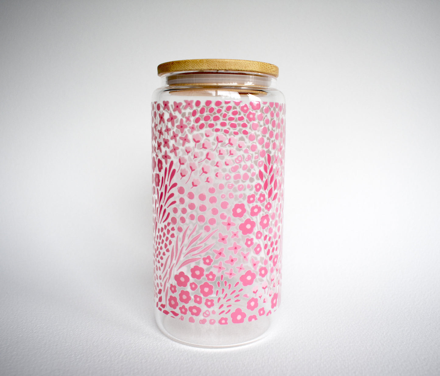 Special Edition: Blush Floral 16 oz. Glass Cup - Merry May