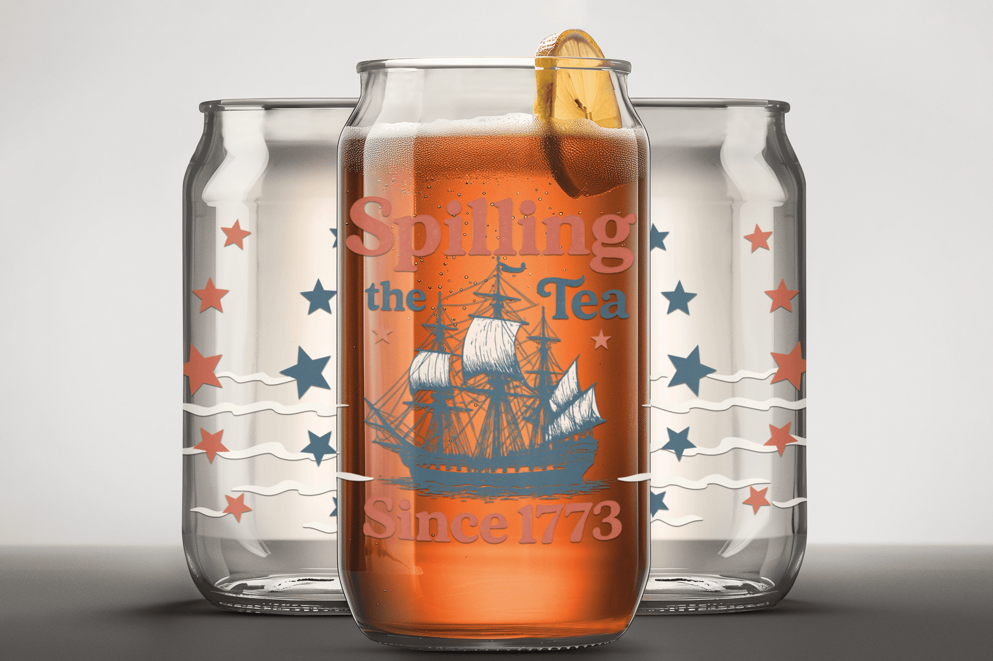 Spilling the Tea 16 oz. Glass Cup - Merry May