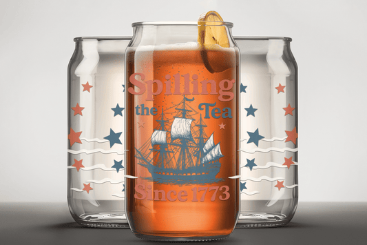 Spilling the Tea 16 oz. Glass Cup - Merry May