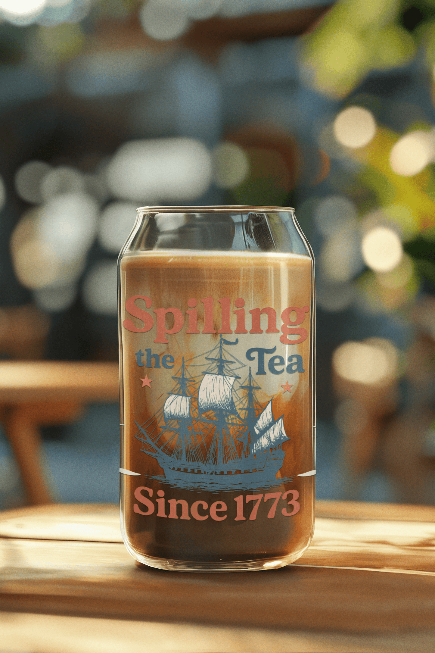 Spilling the Tea 16 oz. Glass Cup - Merry May