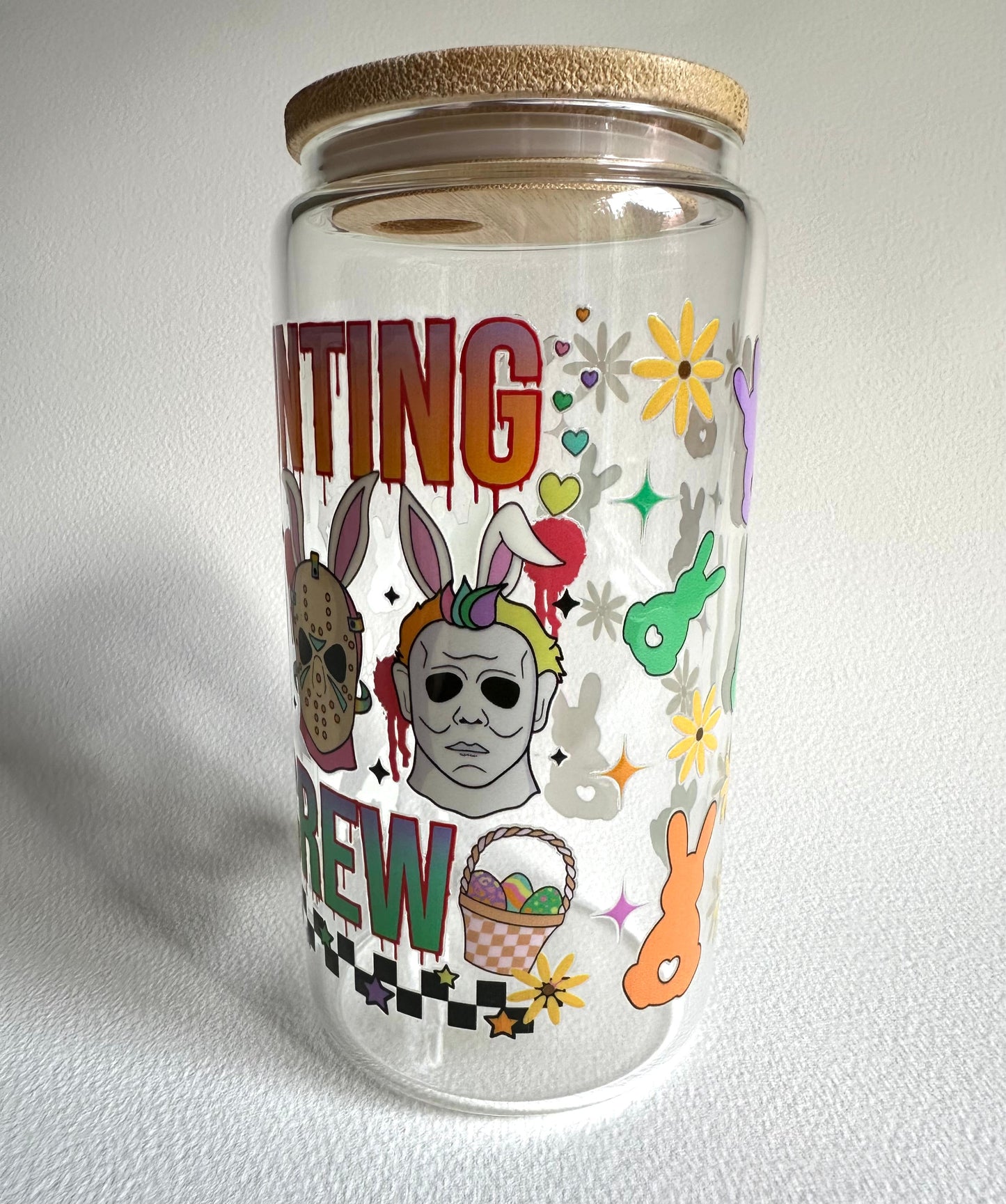 Spooky Hunting Crew 16 oz. Glass Cup - Merry May